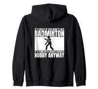 Badminton è per Persone Intelligenti Volano Divertente Badminton Felpa con Cappuccio