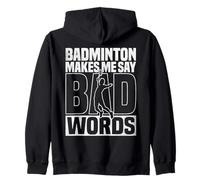 Badminton Gioco Amante Bad Words Volano Badminton Felpa con Cappuccio