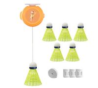 Badminton Practice Trainer - di Rimbalzo Stabile, Set di Cavi Portatile | Attrezzatura da Solista Compatta per Esercitazioni Riflessi con Base Ferma, Attrezzatura di Addestramento di Coordinam