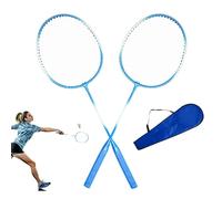 Badminton Racket Set - 26.38 inch High Strength Lega Frame, Moderate Mid-Shaft Component, Professional Hard Batting Feel | Portable Sports Gear for Beginner Advanced Outdoor Court Unit