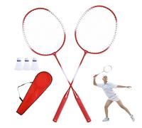 Badminton Set per adulti - Lightweight in lega rack Hardware, 5-26 LBS Precision Tension Strings, Portable Ricreation Accessory | Durable Athletic Equipment for Yard Fitness Training Esercise Item