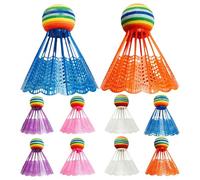 Badminton ShuttleCock Set-Color-Coordined Play Spheres Collection, Cushioned Hand-Friendly Load, Kit di volo in stile torneo | Modulo ricreativo per famiglie per concorsi in patio, palestra giovanile