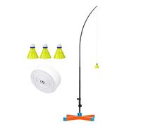 Badminton Singolo Aiuto Allenamento Regolabile Altezza Rimbalzo Automatico | Badminton Strumento di auto-allenamento per interni ed esterni, casa, cortile, donne, uomini, adulti e bambini