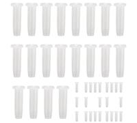 Badminton String Protector - Nylon 100pcs Racquet Grommets 2.1-2.6mm | Racquet Stringing Tools with Single Hole Double Hole Mixed Set for Repair Maintenance | Transparent White String Replacement
