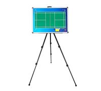 Badminton Training Board, bacheca magnetica per badminton, design su entrambi i lati, con treppiede e custodia, per pianificazione strategica e insegnamento (1)