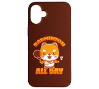 Badminton tutto il giorno Corgi Shiba Inu Custodia per iPhone 16 Plus