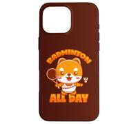 Badminton tutto il giorno Corgi Shiba Inu Custodia per iPhone 16 Pro Max