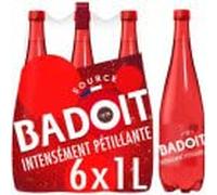 Badoit - Acqua gasata, 6 x 1 l, colore: rosso
