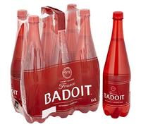 Badoit - Acqua minerale intensamente scintillante, tinta unita, 6 x 1 l