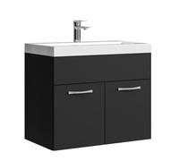 Badplaats B.V. Mobile da bagno Montreal 01 60cm Nero Opaco - armadio mobiletto lavabo Mobili Armadietto