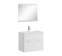 Badplaats B.V. Mobile da Bagno Montreal 02 60cm Bianco Lucido - Armadio mobiletto lavabo Mobili Armadietto