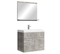 Badplaats B.V. Mobile da Bagno Montreal 02 60cm Grigio Cemento - Armadio mobiletto lavabo Mobili Armadietto