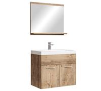 Badplaats B.V. Mobile da Bagno Montreal 02 60cm Rovere Castagno - Armadio mobiletto lavabo Mobili Armadietto