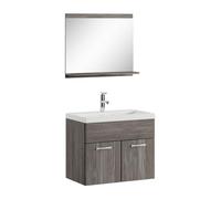 Badplaats B.V. Mobile da Bagno Montreal 02 60cm Rovere Grigio - Armadio mobiletto lavabo Mobili Armadietto