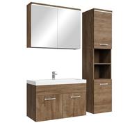 Badplaats B.V. Mobile da Bagno Paso 80cm Rovere Marrone - Armadio mobiletto lavabo Mobili Armadietto