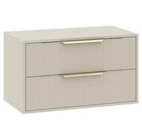 Badplaats B.V. Mobile lavabo Rimini 80 cm - Beige - Mobile base con cassetti