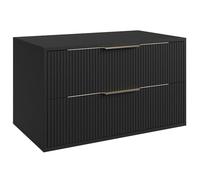 Badplaats B.V. Mobile Lavabo Rimini 80 cm - Nero - Mobili da bagno con cassetti