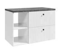 Badplaats B.V. Mobile lavabo Saros 90 cm - Bianco - con lavabo e vano portaoggetti