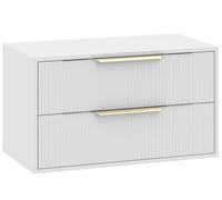 Badplaats B.V. Mobile sottolavabo Rimini, 80 cm, bianco opaco, con cassetti