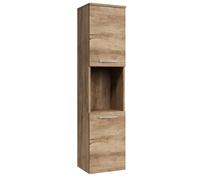 Badplaats B.V. Mobiletto da bagno Montreal 30 x 30 x 131 cm Rovere Castagno - Mobiletto armadietto per il bagno, armadio mobili Cabinet laterale