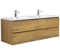 Badplaats B.V. Mobili da Bagno Angela 140cm Rovere - Armadio mobiletto lavabo Mobili Armadietto