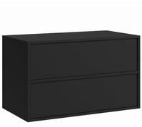 Badplaats Mali Mobile da Bagno Sospeso, Nero Opaco, 80 x 46 cm