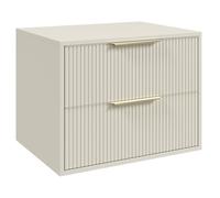 Badplaats Mobiletto per lavabo Rimini 60 x 46 cm Cashmere - Mobile bagno sospeso con 2 cassetti