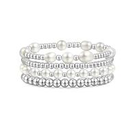 Badu Bracciali con perline in oro per le donne Boho cristallo multistrato impilabile Wrap Bangle Set catena graffetta gioielli alla moda, 7, Metallo, Agata