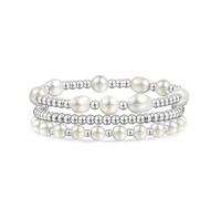Badu Bracciali con perline in oro per le donne Boho cristallo multistrato impilabile Wrap Bangle Set catena graffetta gioielli alla moda, 7, Metallo, Agata