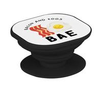 Bae Bacon and Eggs - Supporto per telefono estensibile, per giochi di parole, cibo Street Food, impugnatura per supporto e supporto video per smartphone, compatibile con tutti i modelli stampati in