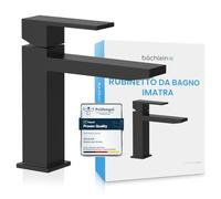 Bächlein Rubinetto Angolare, Miscelatore Monocomando (Standard, Nero Opaco) - Rubinetto da Bagno Dalle Linee Pulite