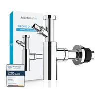 Bächlein Sifone di design universale per lavabo e mobile lavabo - piletta che si adatta perfettamente - sifone antiodore con apertura per la pulizia + istruzioni di installazione