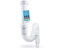 Bächlein Sifone per Tubo Flessibile per Lavelli da Cucina - Sifone Antiodore senza Collegamento all'Apparecchio - Attacco Universale G 1 1/2"