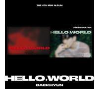 BAEKHYUN HELLO,WORLD Mini Album LIBRO FOTOGRAFICO 2 Ver SET/2 CD+10 Card+4...