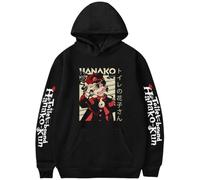 BaeKnyin Giapponese Kawaii Anime Felpa con Cappuccio Pullover a Maniche Comoda Stampa Lunghe K-Pop Streetwear L,Black3-1