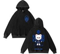 BaeKnyin Stray-K1ds Merch 2025 Felpe con Cappuccio da Donna/Uomo Maglione Maniche Lunghe Sweatshirt Tops Streetwear SK Z BangChan Lee Know Changbin Hyunjin Han Felix Seungmin I.N M,Black3-1