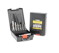 BAER Set di filettatrici HSSG: punte combinate per avvitatore a batteria e supporto: M3 - M10, punte per trapano, filettatura