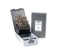 BaerCoil BAER - Set di punte elicoidali (0,5 mm di altezza), 1-13 mm, in acciaio HSSE/cobalto ad alta lega, set di punte in ferro