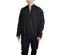 Bäres Gothic Steampunk Vintage Pirata Medioevale Con Lacci Nero Gr.L