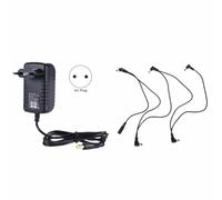 Baeroprki Adattatore di Alimentazione per Pedale per Chitarra, 9 V CC, Punta Negativa, Cavi un un 5 Vie per Pedale Effetto per Chitarra. Spina UE