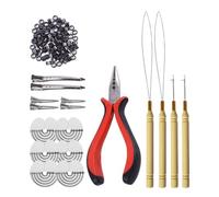Baeroprki Pinza per Extension per Parrucca, Pinza per Extension In Silicone, Fibbia In Silicone, Set di Strumenti per Anelli, Strumento per Extension