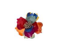 Baesics Fermaglio per capelli da donna, con peonia, multicolore, 2 in 1, spilla a forma di fiore in acetato di cellulosa, gioielli di design 3D, per abiti e acconciature, pezzo unico marmorizzato