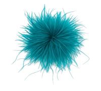 Baesics Spilla a forma di piuma, da donna, con piume di struzzo, stile vintage, accessorio per cappello, matrimonio, festa, carnevale, fascinator per blazer, abito da giacca, design floreale boho, 1