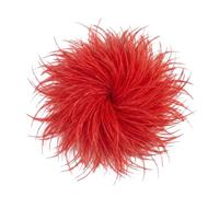 Baesics Spilla con Piuma - Donna Spilla con Piume di Struzzo Soffici Stile Vintage Accessorio per Cappello Sposa Matrimonio Festa Carnevale Fermaglio per Capelli Fascinator per Blazer Vestito Giacca