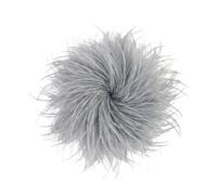 Baesics - Spilla con piuma - Fermaglio per capelli in piuma di struzzo soffice da donna, accessorio per cappello in stile vintage, spilla per matrimonio, festa, abito elegante, design con fiori boho