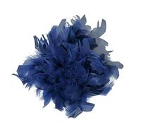 Baesics Spilla in piuma di struzzo, da donna, accessorio vintage per matrimoni, feste, carnevale, blazer, abito e giacca, motivo floreale, TH, 100% piuma di tacchino