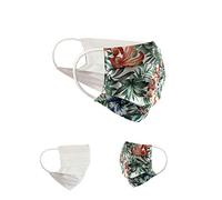 BaF Community Masks Maschere Unisex, 2 per Confezione, Set di Maschere Improvvisate, Maschera di Protezione della Bocca Reversibile, Maschera di Protezione del Naso con Motivo in Cotone Lavabile BCI