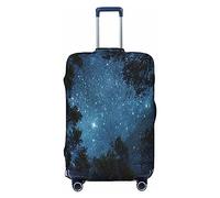BAFAFA Copertura per bagagli stampata blu notte stellata copertura bagagli bagagli protezione viaggio elastico antigraffio antipolvere, Nero , M
