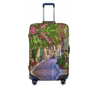 BAFAFA Copertura per bagagli stampata con giardino primaverile, protezione per valigia, per bagagli da viaggio, elastica, antigraffio, antipolvere, Nero , S