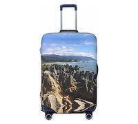 BAFAFA Copertura per bagagli stampata con rocce sceniche coperture per valigie protezione per bagagli da viaggio elastica anti graffio antipolvere, Nero , M